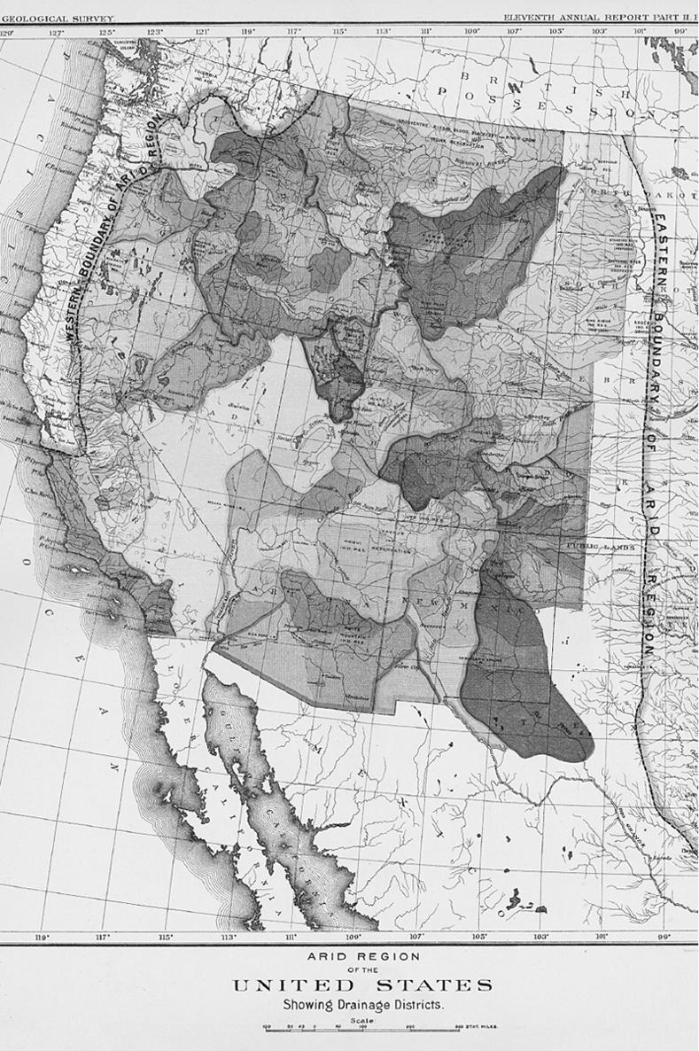 MapArid region of the United States showing drainage districts entire From - photo 1