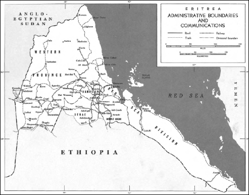 Map 2 Eritrean provinces 1950 Source GAOR 5th sess Suppl no 8 - photo 5