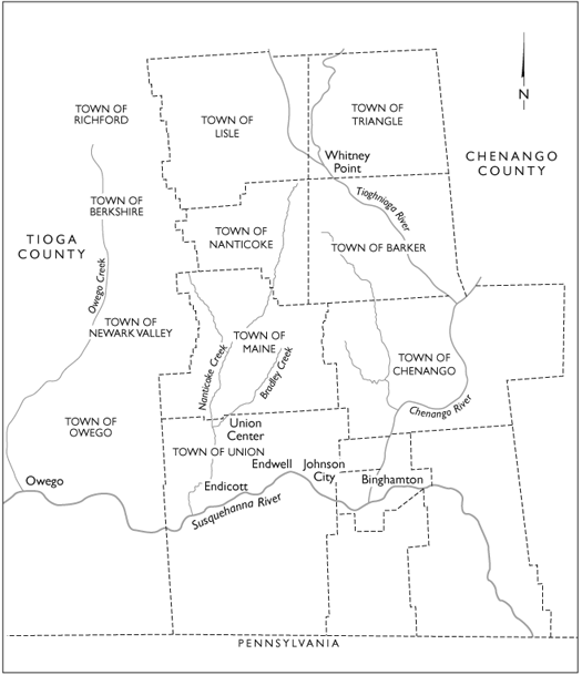 Map 2 Places adjacent to the Nanticoke Valley Broome County is bounded by the - photo 7