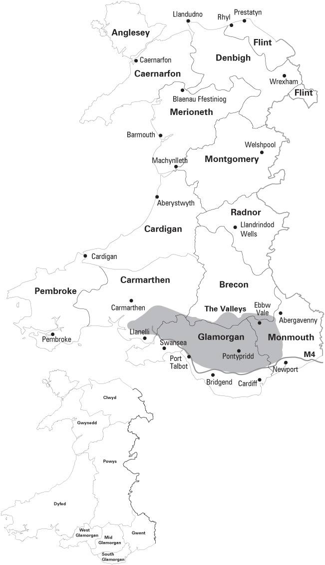 The counties of Wales above pre-1974 left 197496 Abbreviations used in - photo 3