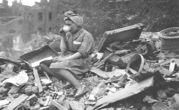 Amazing Isnt it This Woman Has Just Lost Her Home To Nazi Bombs Yet A Cup Of - photo 2