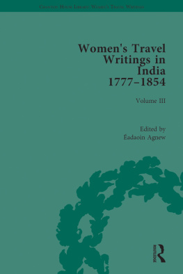 Éadaoin Agnew Womens Travel Writings in India 1777–1854