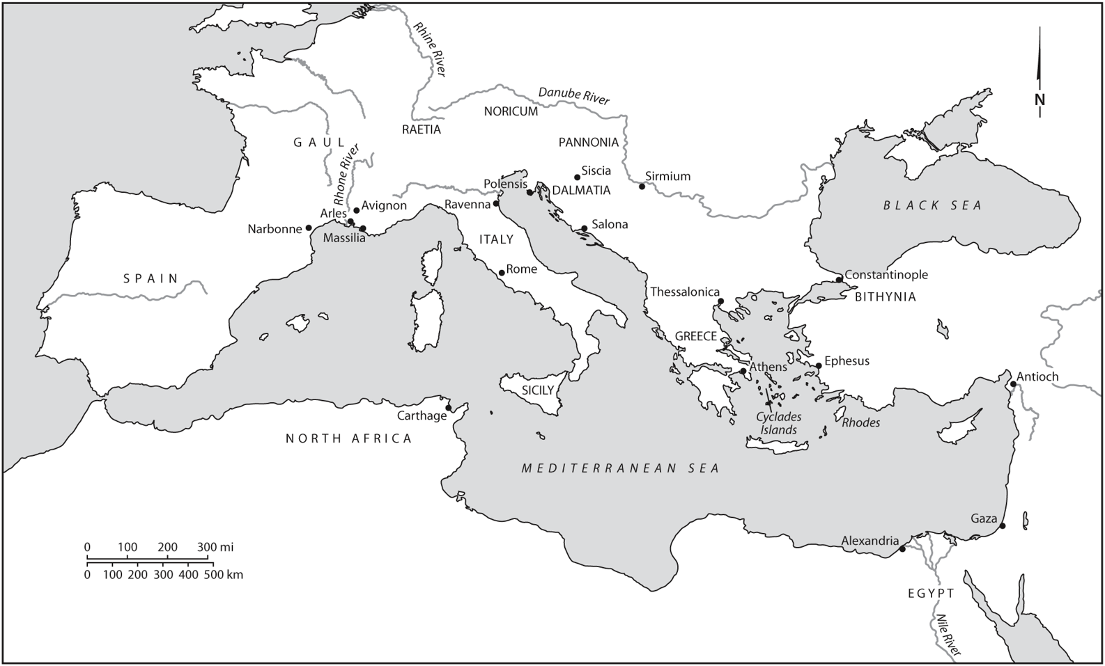 MAP 1 The sixth-century Mediterranean MAP 2 The northern region of - photo 3