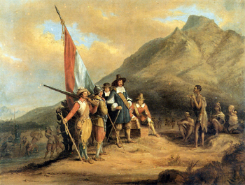 1652 Jan van Riebeck arrives at the Cape Painting by Charles Davidson Bell The - photo 3