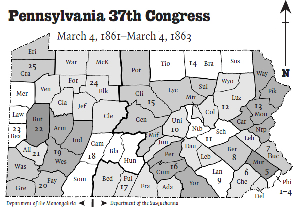 Department of the Monongahela Congressional Districts c June 1863 Eri - - photo 2