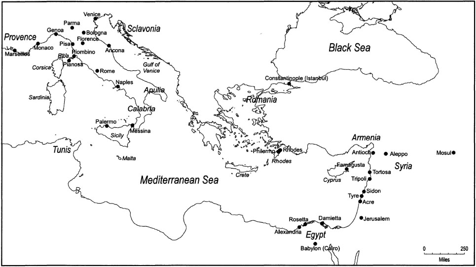 Map 1 Medieval Mediterranean Maps prepared by the author with the kind - photo 3