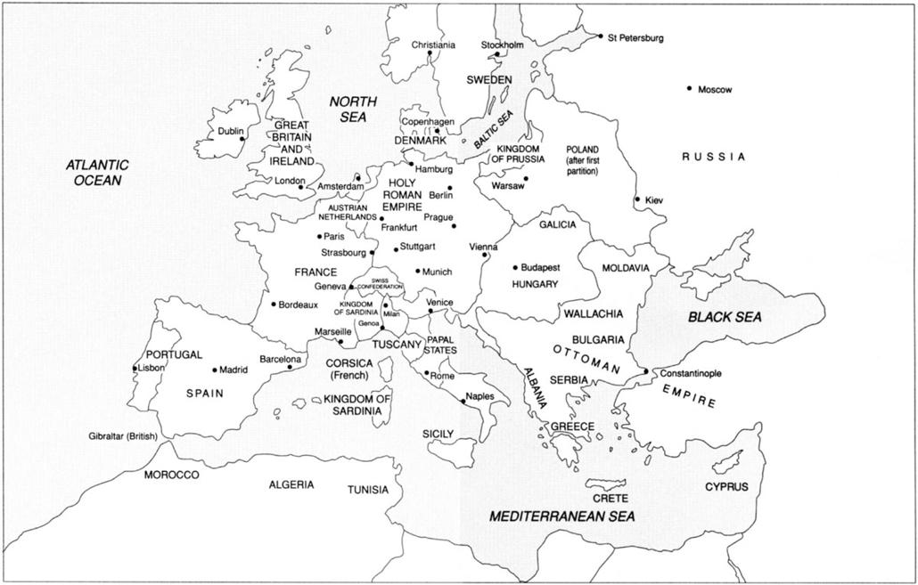 Map 2 Europe in 1812 after the Congress of Vienna Map 3 Europe in 1815 - photo 2