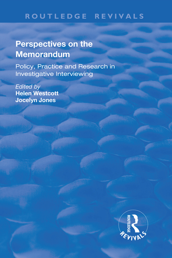 Perspectives on the Memorandum First published 1997 by Ashgate Publishing - photo 1