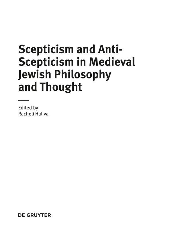 The series Studies and Texts in Scepticism is published on behalf of the - photo 3
