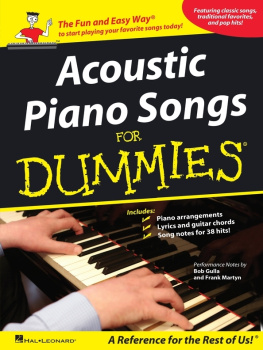 Hal Leonard Corp. - Acoustic Piano Songs for Dummies (Songbook)