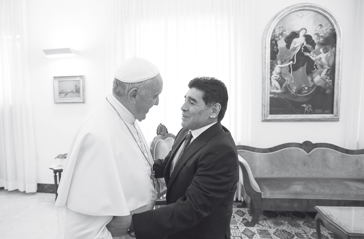 Meeting Pope Francis at the Vatican 4 September 2014 Maradona leads a - photo 22