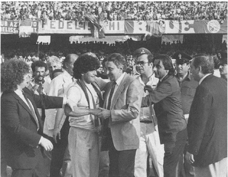 Naples San Pablo stadium 1984 the saviour arrives Diego and Claudia at the - photo 6