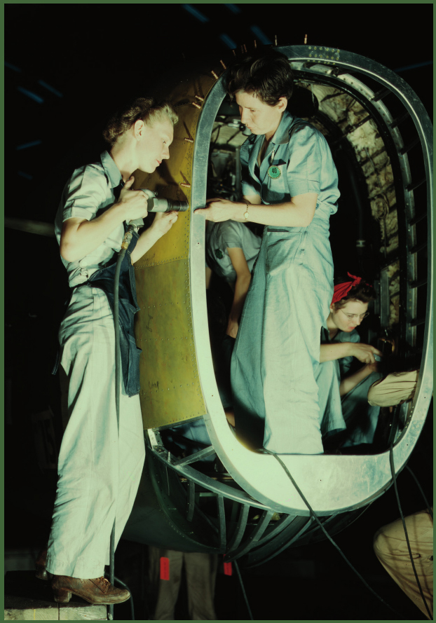 Riveters working on a fuselage The rivet guns were noisy and tough to hang on - photo 4