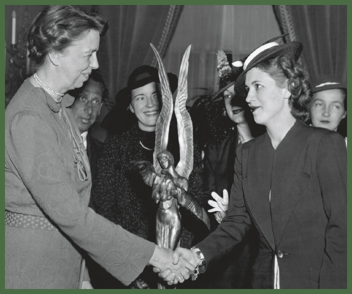 Eleanor Roosevelt presents the Harmon Trophy to Jackie Cochran FACT Jackie was - photo 9