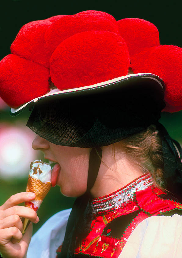 During a folk festival in the Black Forest this German girl in a traditional - photo 15