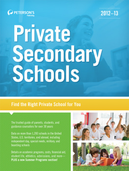 Petersons Private Secondary Schools 2012-13