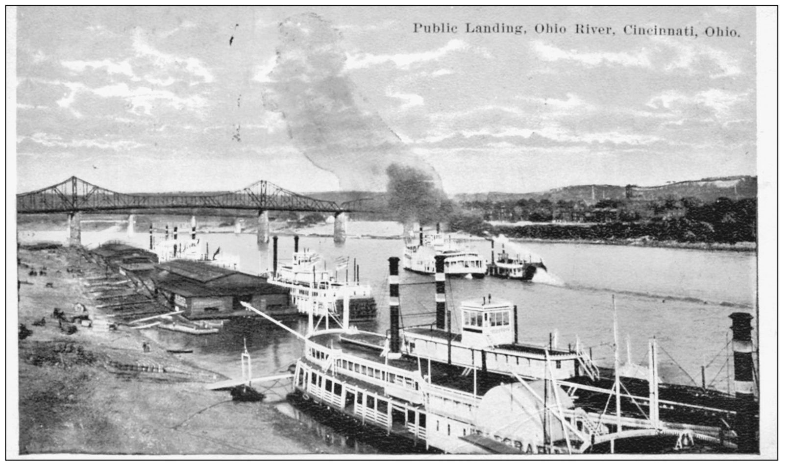 This is a 1923-postmarked view of the Cincinnati public landing looking - photo 4