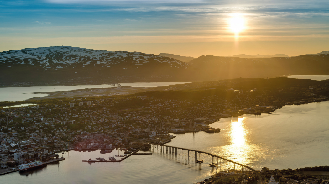 The city of Tromso in Norway is in the land of the midnight sun On summer - photo 7