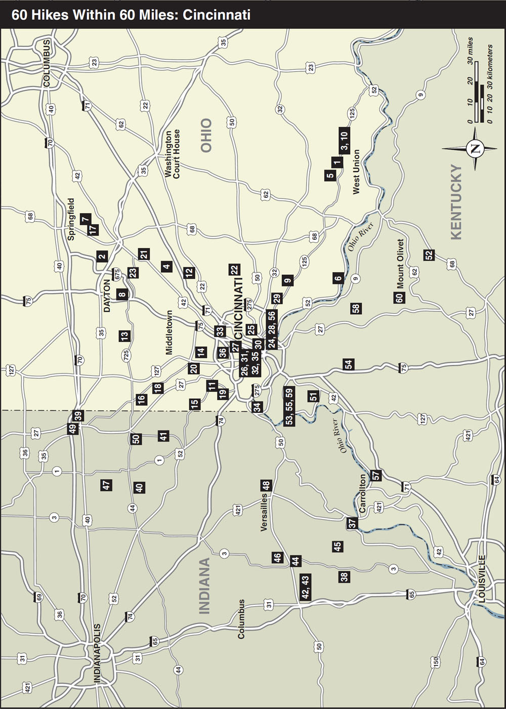 Overview-Map Key Ohio Cincinnati Indiana Kentucky Other cities in the - photo 2