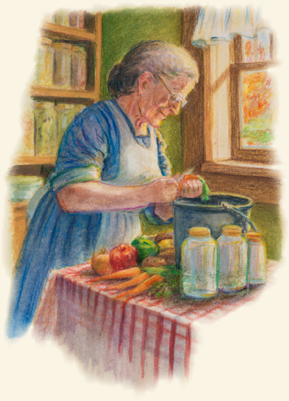 When her late-summer garden was overflowing Grandma took to canning She put - photo 10