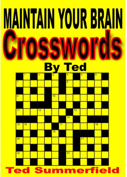 Ted Summerfield Crossword Puzzles by Ted. Volume One.