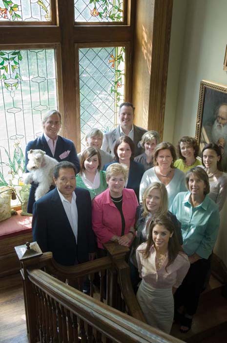 The staff of Barry Dixon Design gather on the landing at Elway back to front - photo 4