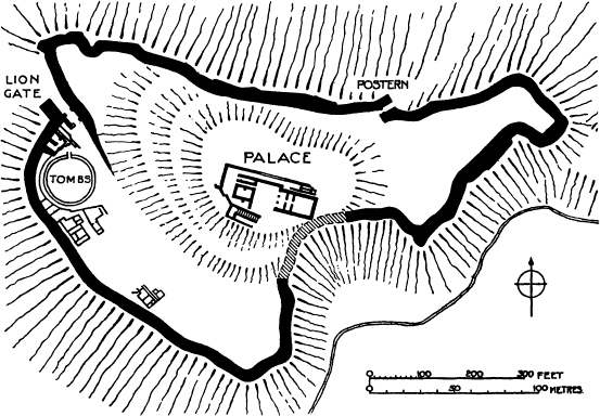 Mycen Plan of the Acropolis After Perrot and Chipiez TIRYNS The hill on - photo 1