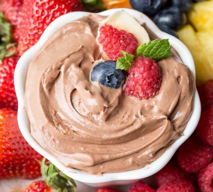 A fun way to serve fresh fruits at a party with this creamy chocolate dip - photo 8