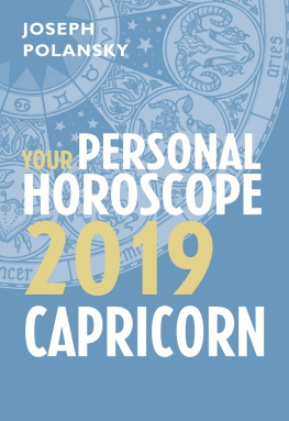 Joseph Polansky Capricorn 2019: Your Personal Horoscope