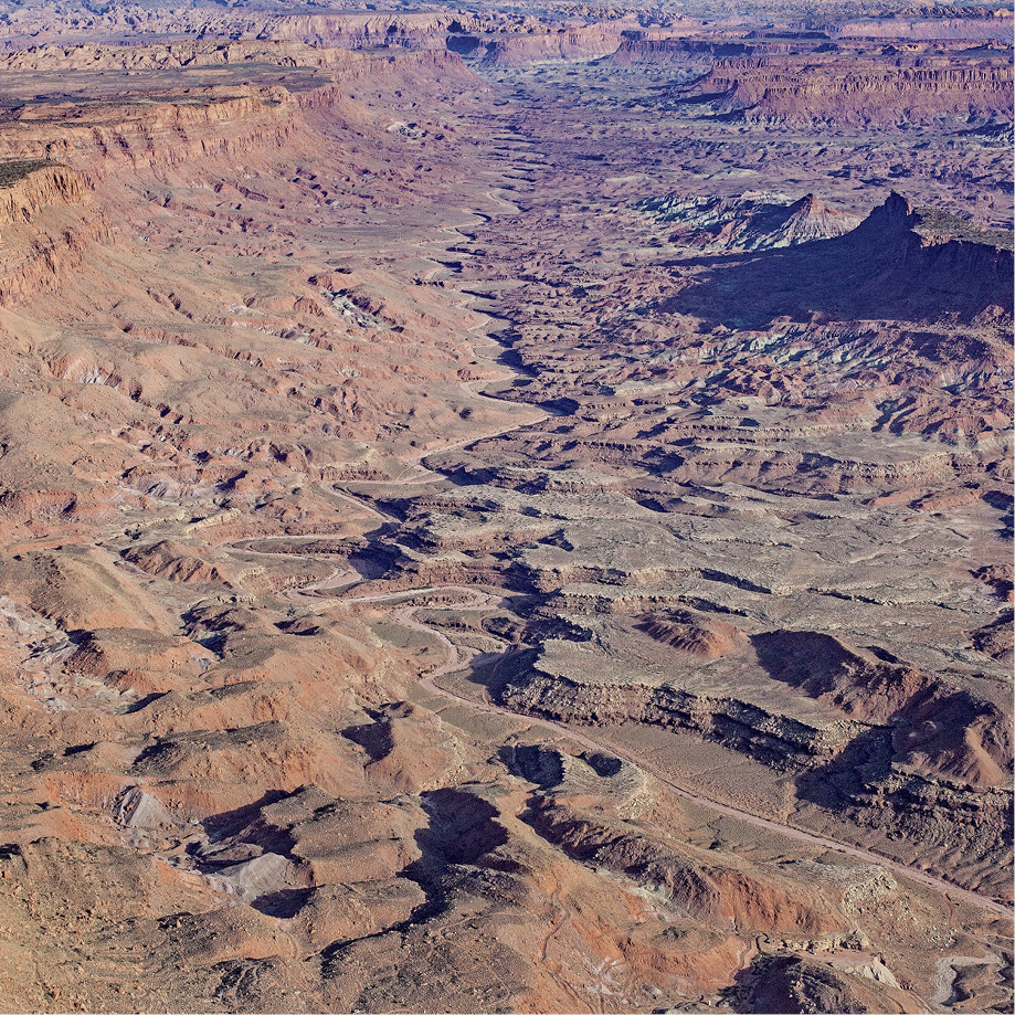 Badlands near Red Canyon aerial photo Contents Seven Sisters Buttes - photo 4