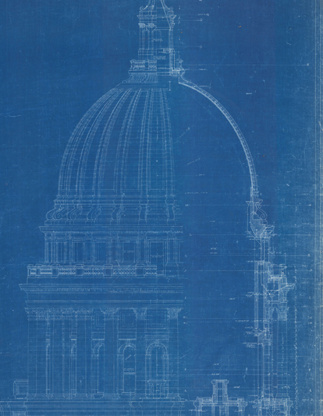 Blueprint of the Capitol dome by George B Post Sons 1911 GEORGE B POST - photo 3