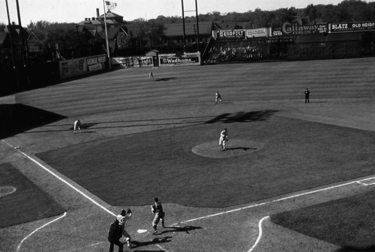 Old Glory waves in front of Borchert Fields left-center-field fence while long - photo 4