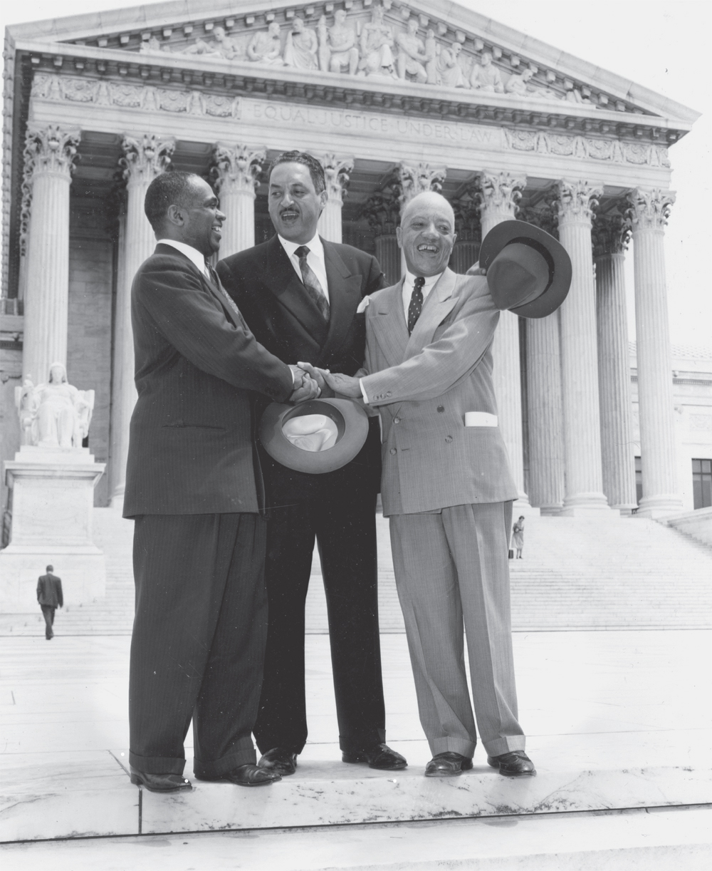 Image Credit AP Images Lawyers George E C Hayes Thurgood Marshall and - photo 2