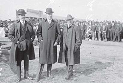 Charlie Weeghman left and two associates at the Weeghman Park groundbreaking - photo 5