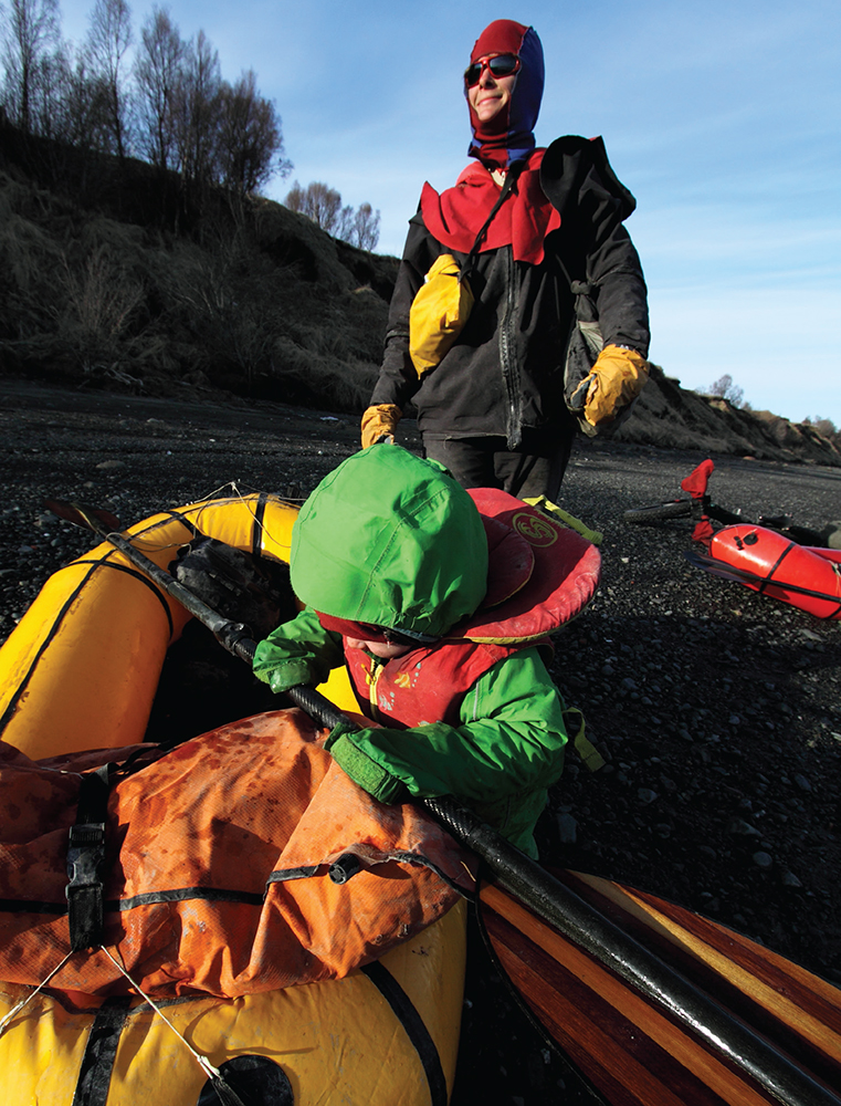 While we set up to packraft on Kachemak Bay Lituya plays with a paddle - photo 3