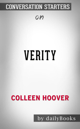 dailyBooks - Verity--by Colleen Hoover | Conversation Starters