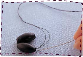 When stitching on larger beads space the two threads out in the hole so that - photo 20