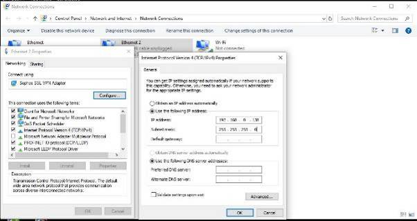 Click on UseFollowing IP address Enter the IP address which must be in thesame - photo 1