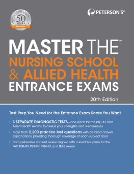 Petersons - Master the Nursing School & Allied Health Entrance Exams