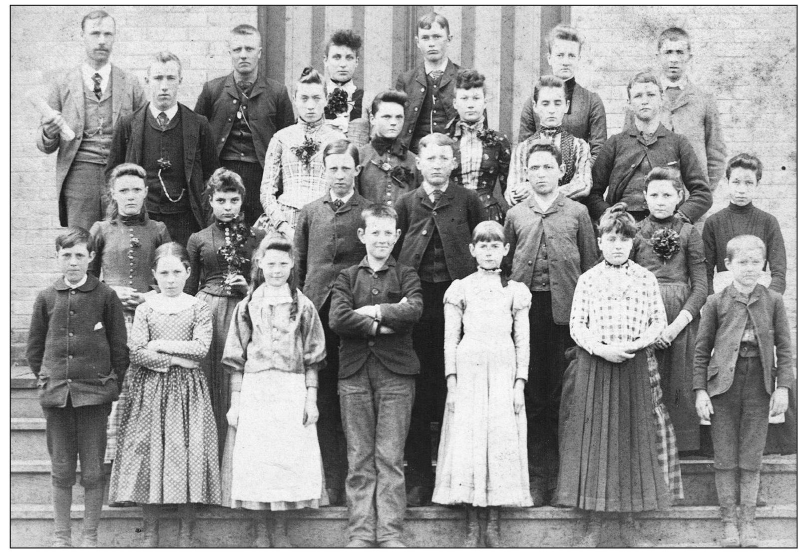 SCHOOLCHILDREN Students are seen in front of the Cary Grade School in 1888 - photo 8