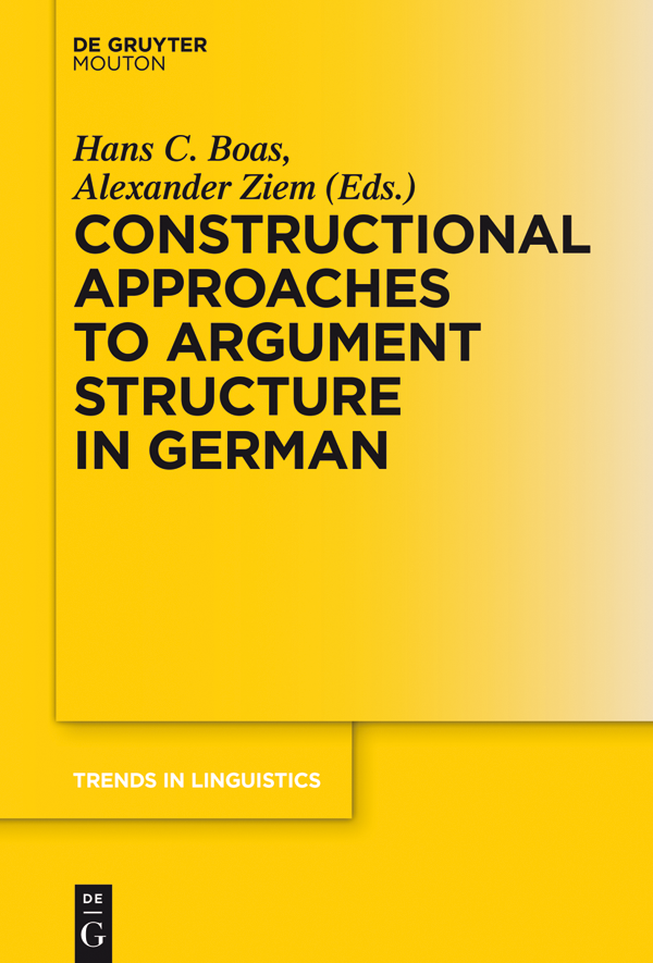 Constructional Approaches to Syntactic Structures in German - image 1