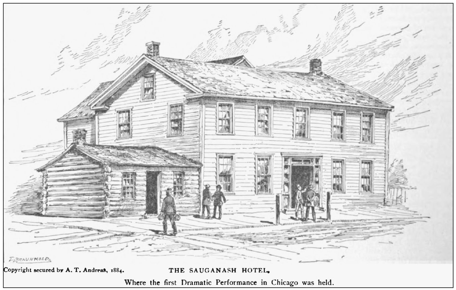 The Sauganash Hotel as it looked in 1830 is visible here The hotel was the - photo 4