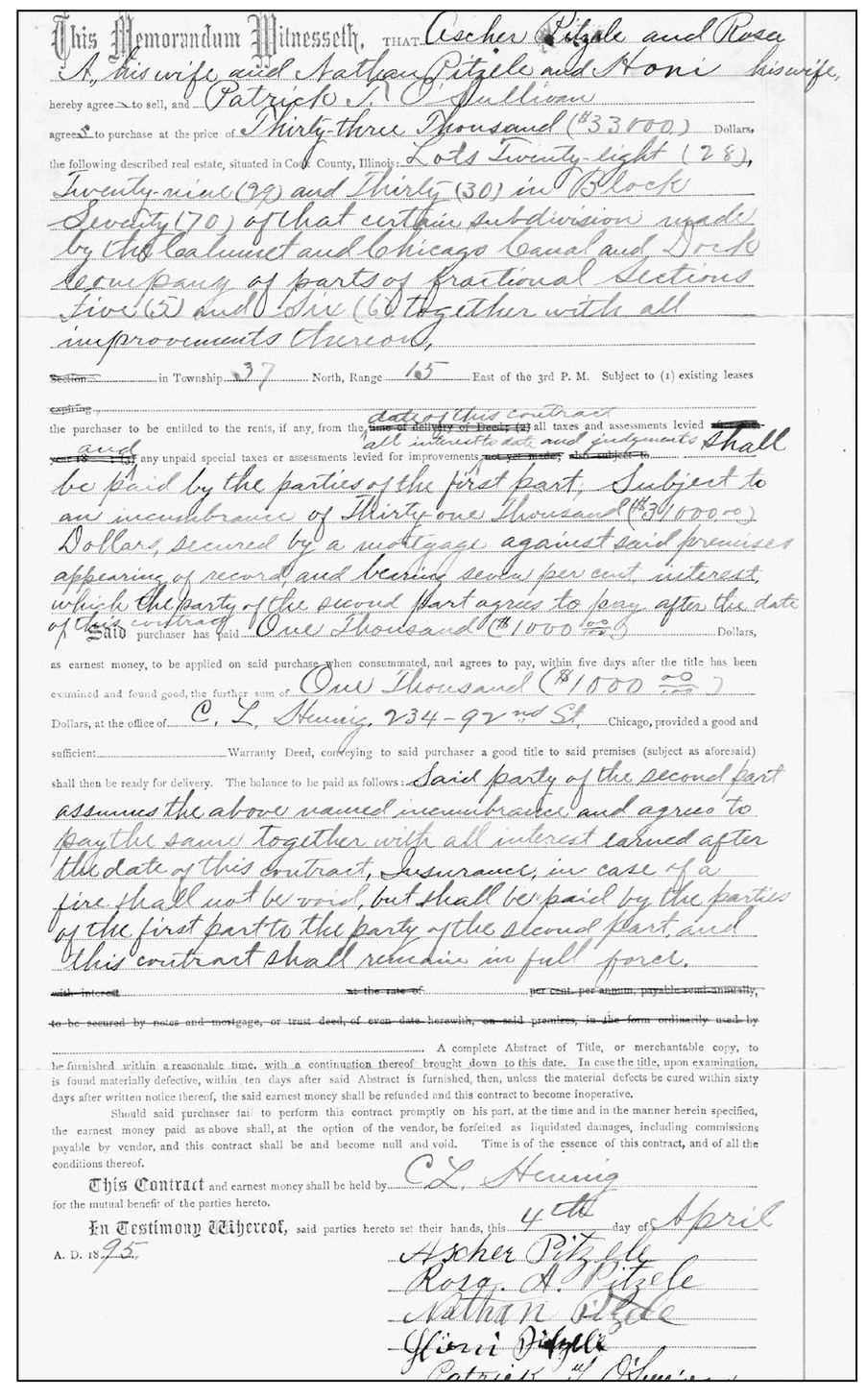 This deed gave Patrick OSullivan three plots of land in 1895 which he - photo 9