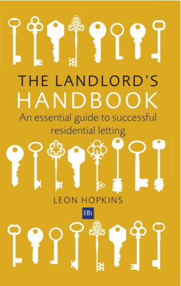 Leon Hopkins The Landlords Handbook: An Essential Guide to Successful Residential Letting