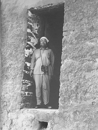 Mom with the ancestors Sandy Royster at the Door of No Return Gorree Island - photo 3