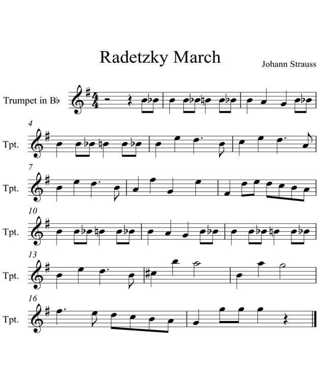 Radetzky March Trumpet Piano - photo 25