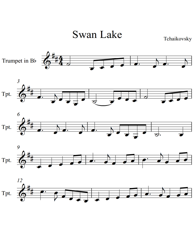 Swan Lake Trumpet Piano - photo 33