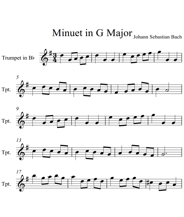 Minuet in G Major Trumpet Piano - photo 15