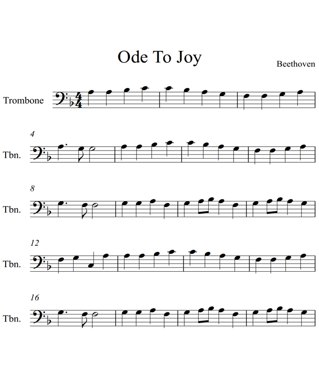 Ode to Joy Trombone Piano - photo 20