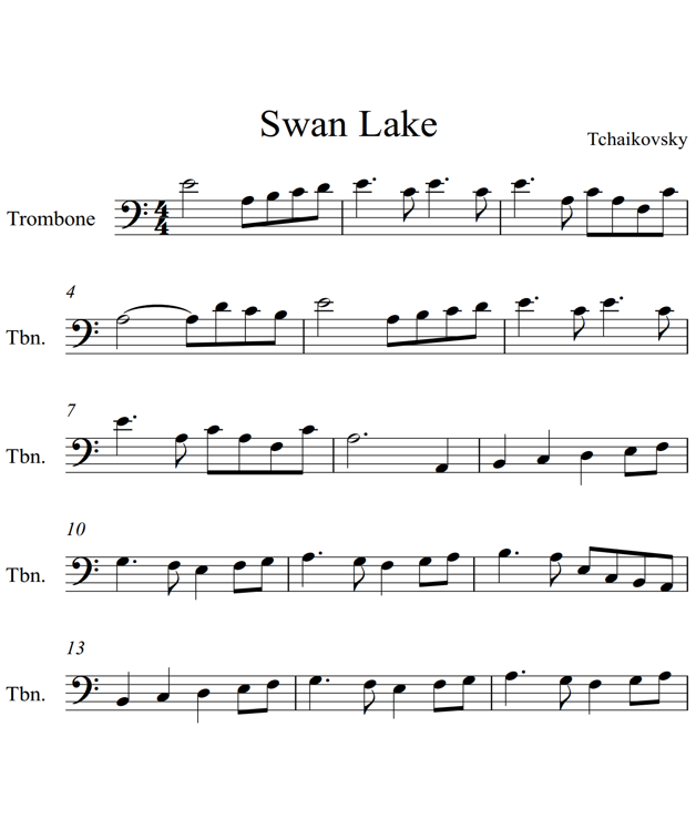 Swan Lake Trombone Piano - photo 33